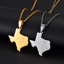 Texas Map Pendant Necklace