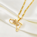 Tigray Map Outline Pendant Necklace