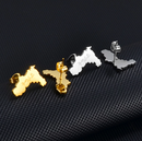 Tigray Map Stud Earrings