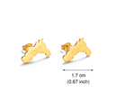 Tigray Map Stud Earrings