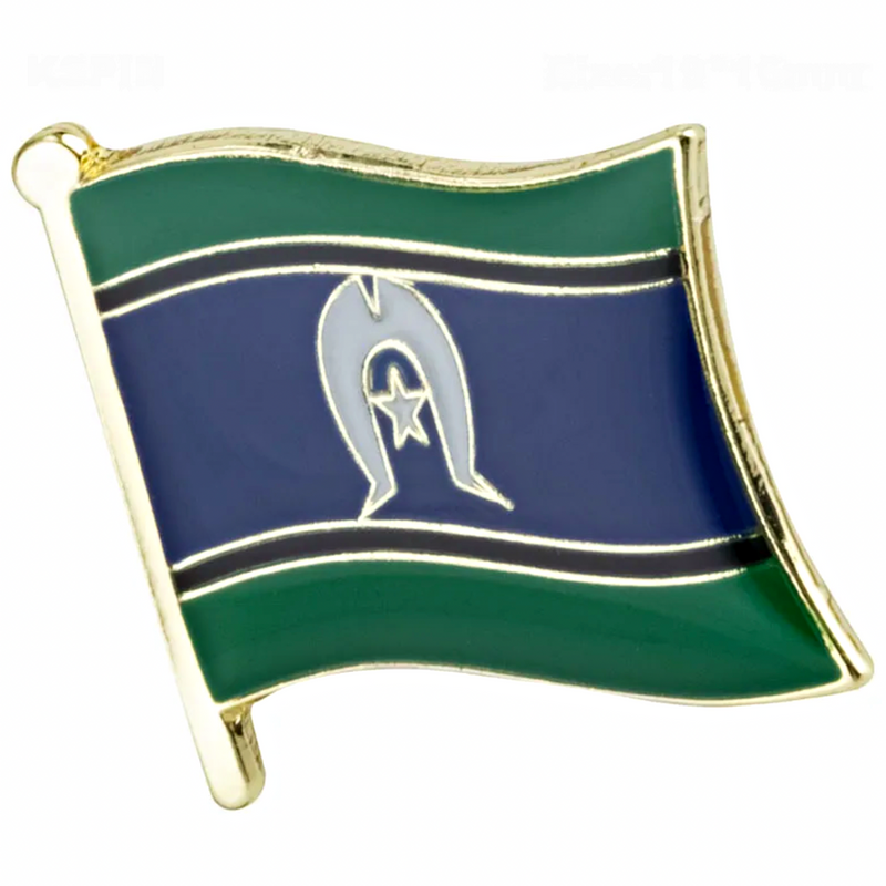 The Torres Strait Flag Lapel Pin
