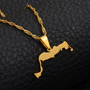 Turks and Caicos Islands Map Pendant Necklace
