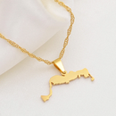 Turks and Caicos Islands Map Pendant Necklace
