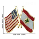 Lebanon & USA Friendship Flag Lapel Pin