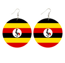 Uganda Flag Drop Earrings