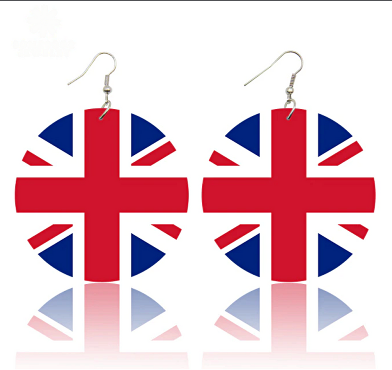 United Kingdom flag drop Earrings