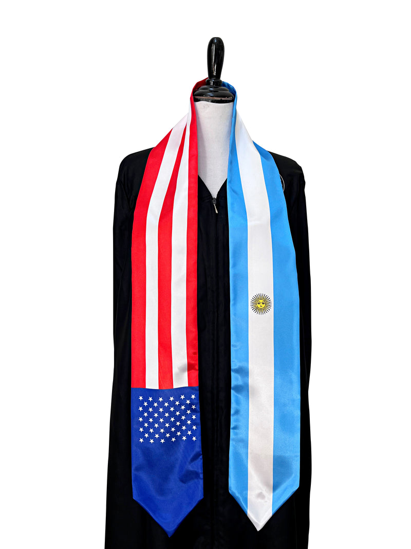 Argentinian American Flag Graduation Stole