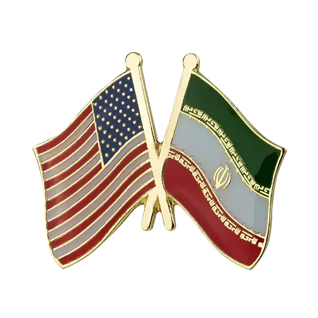 Iran & USA Friendship Flag Lapel Pin