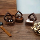 Wooden Heart-Shaped Ring Box
