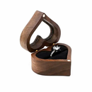 Wooden Heart-Shaped Ring Box
