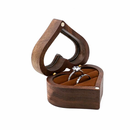 Wooden Heart-Shaped Ring Box