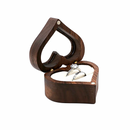 Wooden Heart-Shaped Ring Box