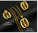 Ese Ne Tekrema Adinkra Symbol Necklace Earrings Jewelry Set