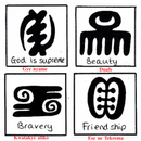 Duafe Adinkra Symbol Necklace Earrings Jewelry Set