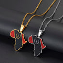 African American Heritage Soulaan Flag Africa Map Necklace