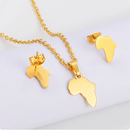 Africa Map Mini Size Jewelry Set
