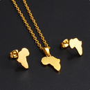 Africa Map Mini Size Jewelry Set