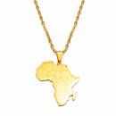Africa Map Pendant Necklace