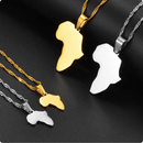 Africa Map Mini Pendant Necklace