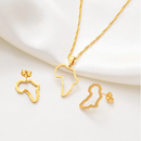 Africa Map Outline Jewelry Set