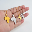 Africa Map Mini Pendant Necklace