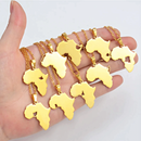 Africa Map with Zambia Map Pendant Necklace