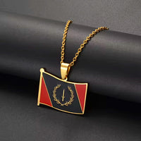 Black American Heritage Soulaan Flag Pendant Necklace