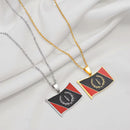 African American Heritage Soulaan Flag Pendant Necklace