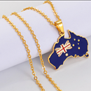 Australia Map Pendant Necklace