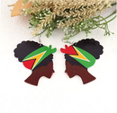 Guyana Flag Woman Bandana Earrings