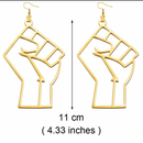 Black Lives Matter Power Fist Drop Earrings