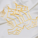 Black Lives Matter Power Fist Drop Earrings