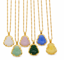 Jade Stone Buddha Pendant Necklace