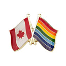 Lgbtqai+ & Canada Friendship Flags Lapel Pin