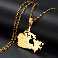 Canada Map with States Pendant Necklace