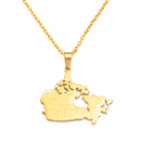 Canada Map with States Pendant Necklace