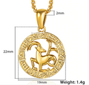 Zodiac Horoscope Pendant Necklace