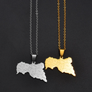Central African Republic Map with Cities Pendant Necklace