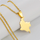 Colombia Map Pendant Necklace