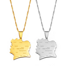Ivory Coast Pendant Necklace with Cities