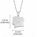 Ivory Coast Pendant Necklace with Cities