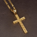 Christian Cross with Twisted Chain Necklace