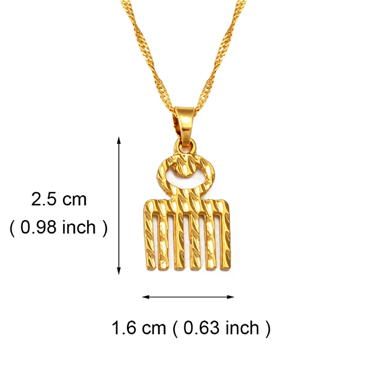 Duafe Adinkra Symbol Pendant Necklace