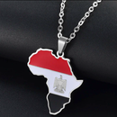 Egypt Flag Africa Map Necklace