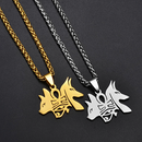 Egyptian Dog and Cat Pendant Necklace