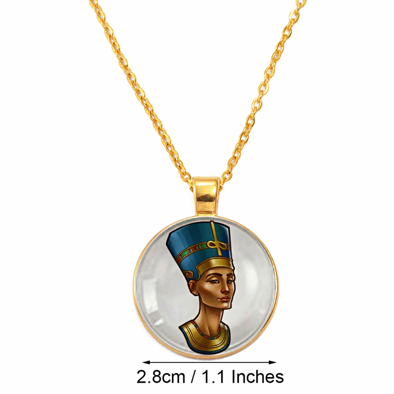 Egyptian Queen Nefertiti Picture Pendant Necklace