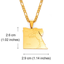Egypt Map Pendant Necklace