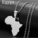 Africa Map with Egypt Map Pendant Necklace