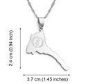 Eritrea Map Pendant Necklace