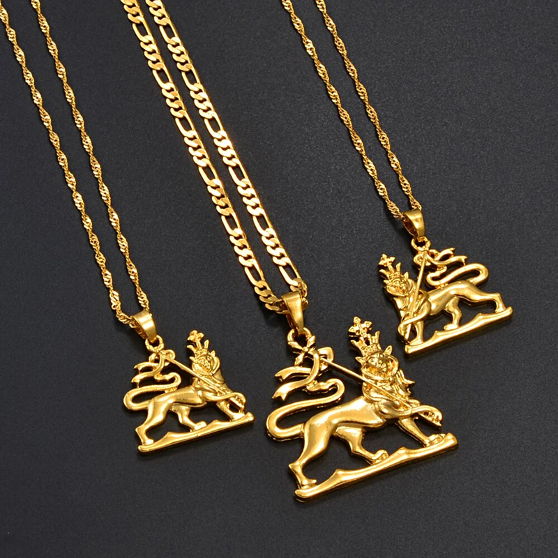 Ethiopia Lion of Judah Pendant Necklace